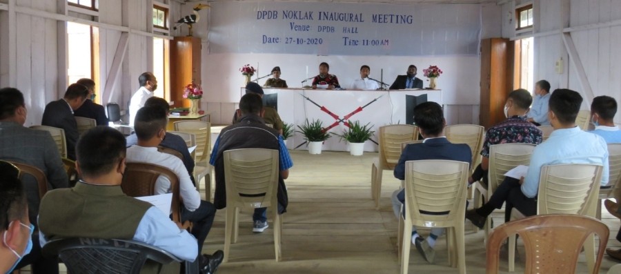 Section of officials attending the first meeting of Noklak District Planning and Development Board (DPDB) held at DC Conference Hall, Noklak on October 27. (DIPR Photo)